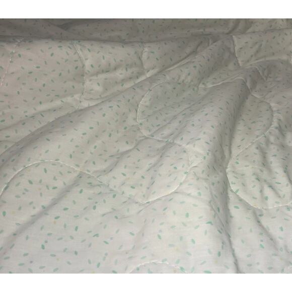 Vintage Baby Dreams Crib Comforter Quilt Blanket White Safari Green Pastel *READ - Picture 7 of 12